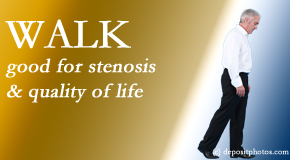 Medical Spine and Sports Injury and Rehab Centers encourages walking and guideline-recommended non-drug therapy for spinal stenosis, reduction of its pain, and improvement in walking.