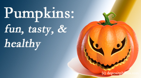 Medical Spine and Sports Injury and Rehab Centers appreciates the pumpkin for its decorative and nutritional benefits especially the anti-inflammatory and antioxidant!