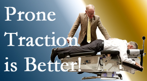 Baton Rouge spinal traction applied lying face down – prone – is best according to the latest research. Visit Medical Spine and Sports Injury and Rehab Centers.
