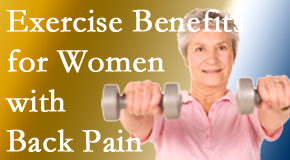 Medical Spine and Sports Injury and Rehab Centers shares recent research about how beneficial exercise is, especially for older women with back pain. 