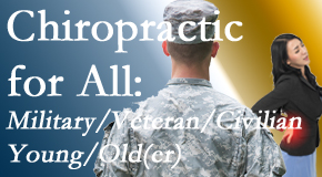 Medical Spine and Sports Injury and Rehab Centers delivers back pain relief to civilian and military/veteran sufferers and young and old sufferers alike!