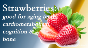 Medical Spine and Sports Injury and Rehab Centers shares recent studies about the benefits of strawberries for aging teeth, bone, cognition and cardiometabolism.