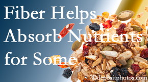 Medical Spine and Sports Injury and Rehab Centers shares research about benefit of fiber for nutrient absorption and osteoporosis prevention/bone mineral density enhancement.