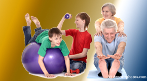 Baton Rouge exercise image of young and older people as part of chiropractic plan