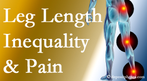 Medical Spine and Sports Injury and Rehab Centers tests for leg length inequality as it is related to back, hip and knee pain issues.