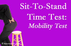 Baton Rouge chiropractic patients are encouraged to check their mobility via the sit-to-stand test…and increase mobility by doing it!