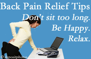 Medical Spine and Sports Injury and Rehab Centers reminds you to not sit too long to keep back pain at bay!