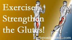 Baton Rouge chiropractic care at Medical Spine and Sports Injury and Rehab Centers incorporates exercise to strengthen glutes.