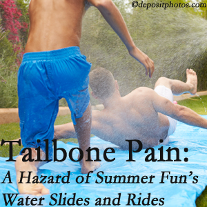 Medical Spine and Sports Injury and Rehab Centers uses chiropractic manipulation to ease tailbone pain after a Baton Rouge water ride or water slide injury to the coccyx.