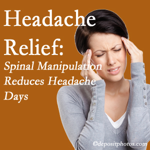 Baton Rouge chiropractic care at Medical Spine and Sports Injury and Rehab Centers may reduce headache days each month.