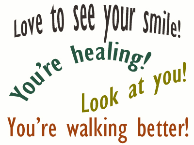 Use positive words to support your Baton Rouge loved one as he/she gets chiropractic care for relief.