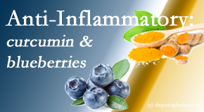 Medical Spine and Sports Injury and Rehab Centers presents recent studies touting the anti-inflammatory benefits of curcumin and blueberries.