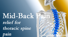 Spine & Sports Rehab Center offers gentle chiropractic treatment to relieve mid-back pain in the thoracic spine. 