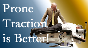Baton Rouge  spinal traction applied lying face down – prone – is best according to the latest research. Visit Spine & Sports Rehab Center.