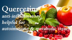 Spine & Sports Rehab Center describes the benefits of quercetin for autoimmune, metabolic, and inflammatory diseases. 