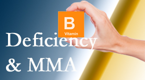 Medical Spine and Sports Injury and Rehab Centers points out B vitamin deficiencies and MMA levels may affect the brain and nervous system functions.