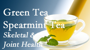 Spine & Sports Rehab Center presents the benefits of green tea on skeletal health, a bonus for our Baton Rouge  chiropractic patients.