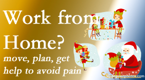 Baton Rouge  back, neck, shoulder pain from working at home as exhibited by Santa