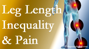 Medical Spine and Sports Injury and Rehab Centers tests for leg length inequality as it is related to back, hip and knee pain issues.