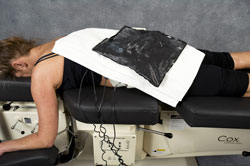 electrical stimulation combined with ice