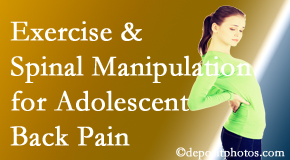 Medical Spine and Sports Injury and Rehab Centers uses Baton Rouge chiropractic and exercise to relieve back pain in adolescents.