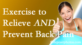 Medical Spine and Sports Injury and Rehab Centers urges Baton Rouge back pain patients to exercise to prevent back pain as well as get relief from back pain.