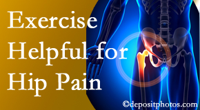 Spine & Sports Rehab Center may suggest exercise for hip pain relief along with other chiropractic care options.
