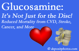 Baton Rouge health benefits from glucosamine utilization include reduced overall early mortality and mortality from cardiovascular issues.