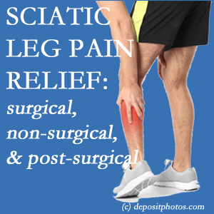 The Baton Rouge  chiropractic relieving care of sciatic leg pain works non-surgically and post-surgically for many sufferers.