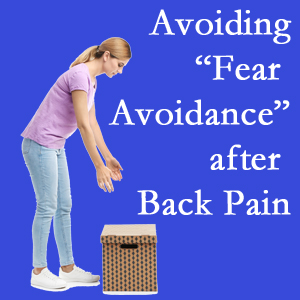 Baton Rouge chiropractic care encourages back pain patients to not give into the urge to avoid normal spine motion once they are through their pain.