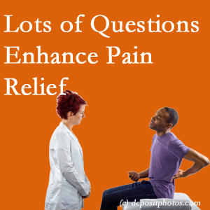 The Baton Rouge chiropractic back pain treatment plan is directed by patient feedback on how their pain is. 